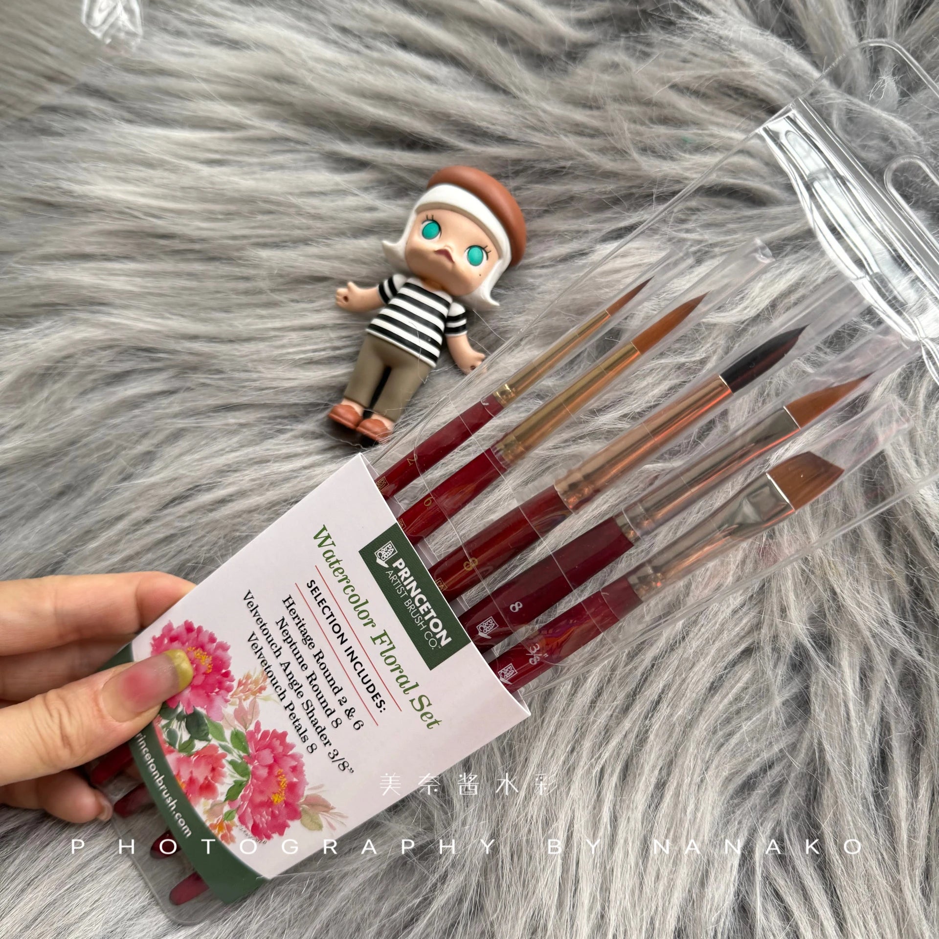 5pcs/lot PRINCETON Artists Brush Watercolor Floor Set English Writing Set Professional Drawing Beginner Art Supplies Stationery