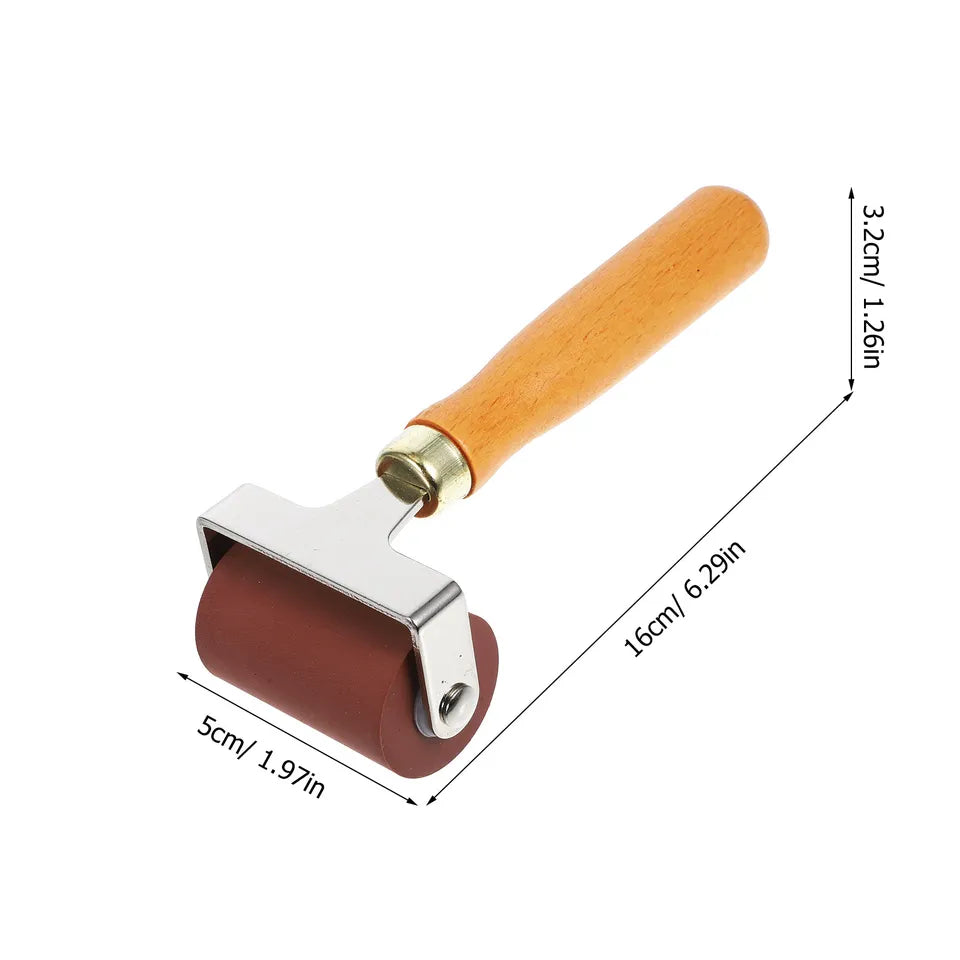 Hard Rubber Printmaking Roller for Ink Application Painting Stamping Crafts Smooth Non-Damaging Surface Compact Portable Art