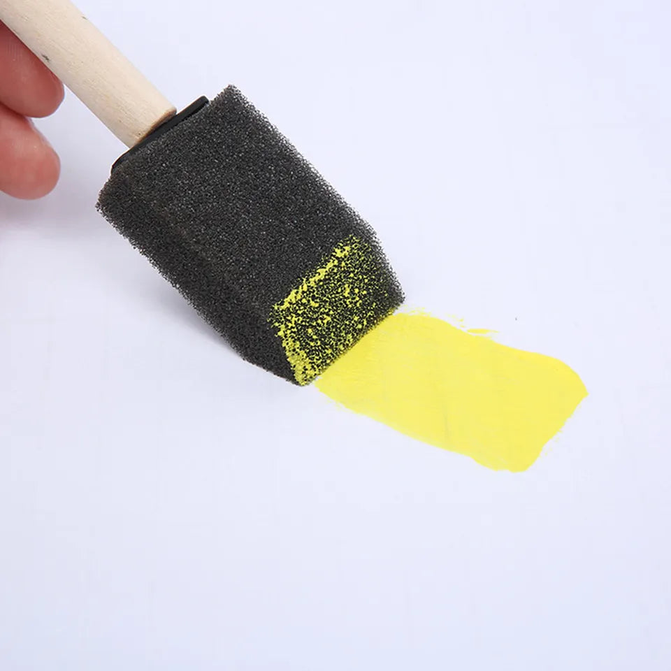 40Pcs Sponge Foam Paint Brush Wooden Handle Ideal for DIY Painting Crafts Drawing Supplies Set Foams Paint Painting Tool