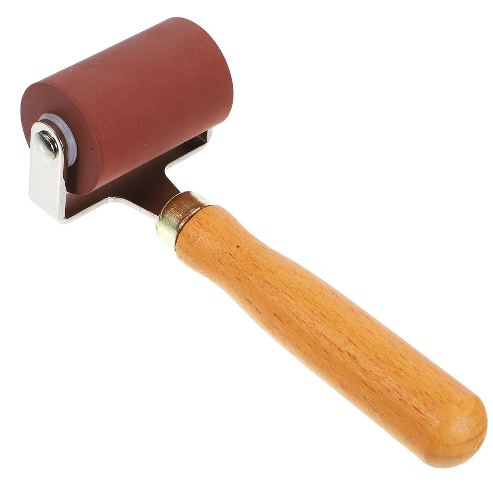 Hard Rubber Printmaking Roller for Ink Application Painting Stamping Crafts Smooth Non-Damaging Surface Compact Portable Art