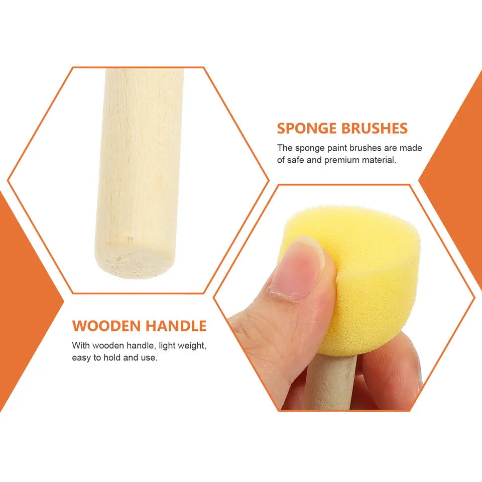 20 Pcs Foam Paint Brushes Sponge for Painting Drawing & Supplies Childrens