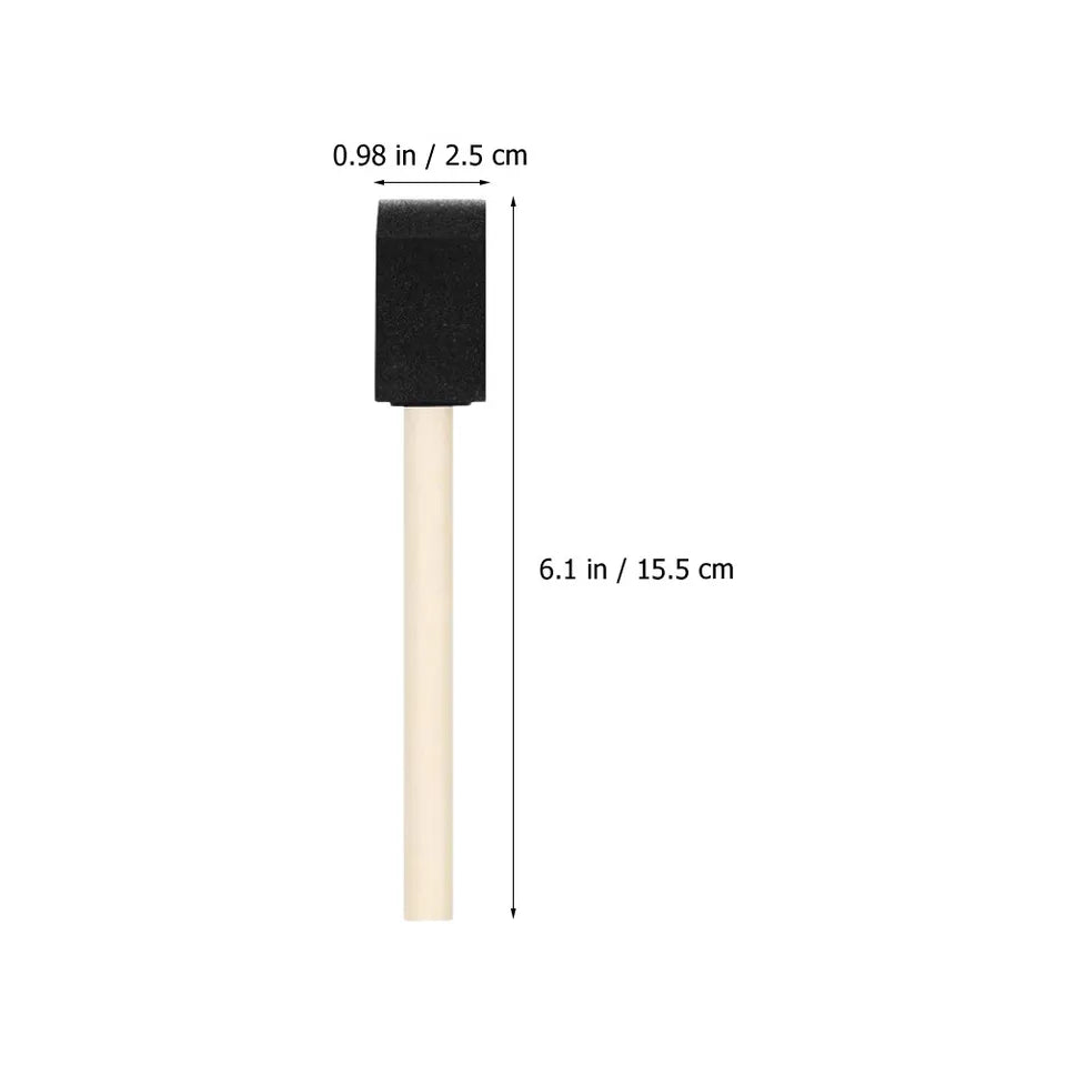 40Pcs Sponge Foam Paint Brush Wooden Handle Ideal for DIY Painting Crafts Drawing Supplies Set Foams Paint Painting Tool