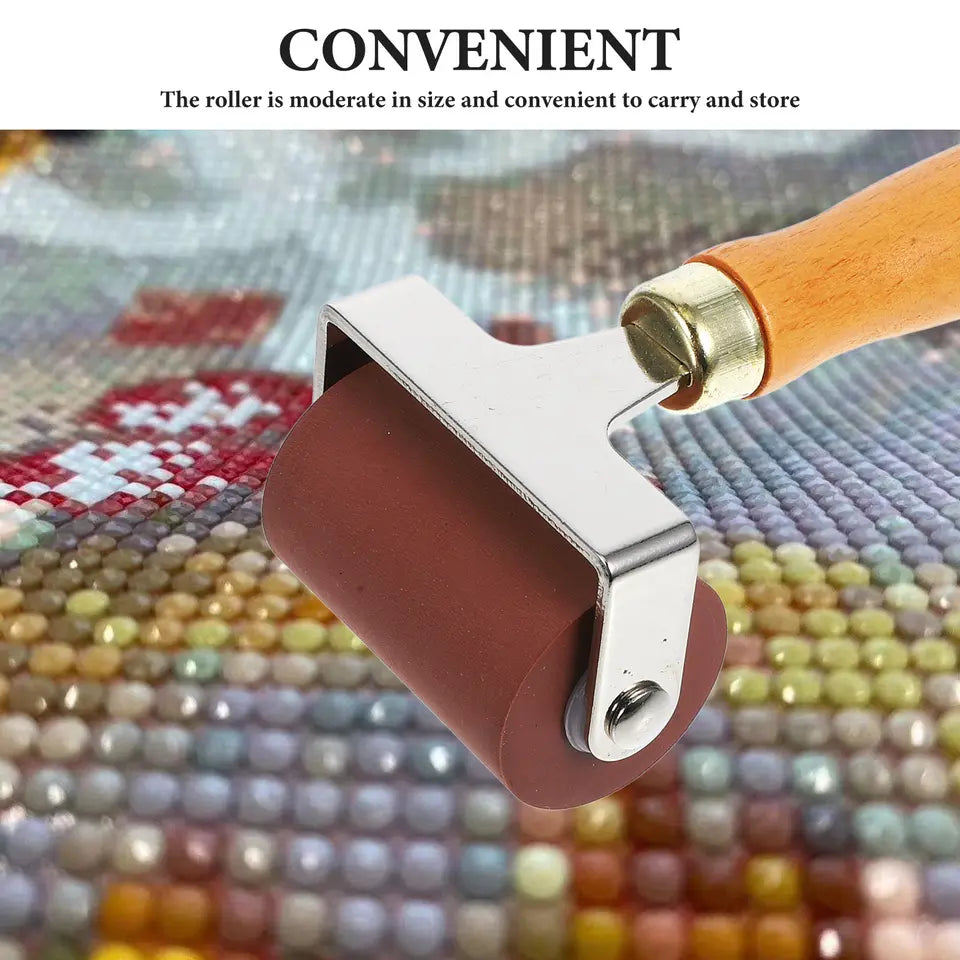 Hard Rubber Printmaking Roller for Ink Application Painting Stamping Crafts Smooth Non-Damaging Surface Compact Portable Art