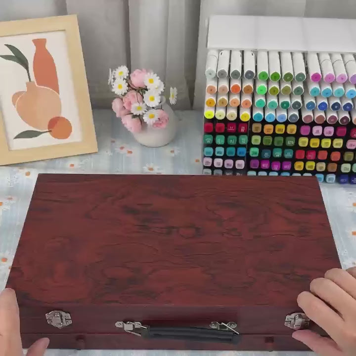 146 Luxury Art Kits, Professional Art Use, Including Crayons, Oil Pastels, Watercolor Paints, And Colored Pencils